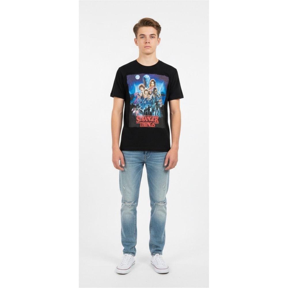 Stranger Things Graphic T-Shirt Mens Cotton Retro 80s Streetwear Y2K Indie